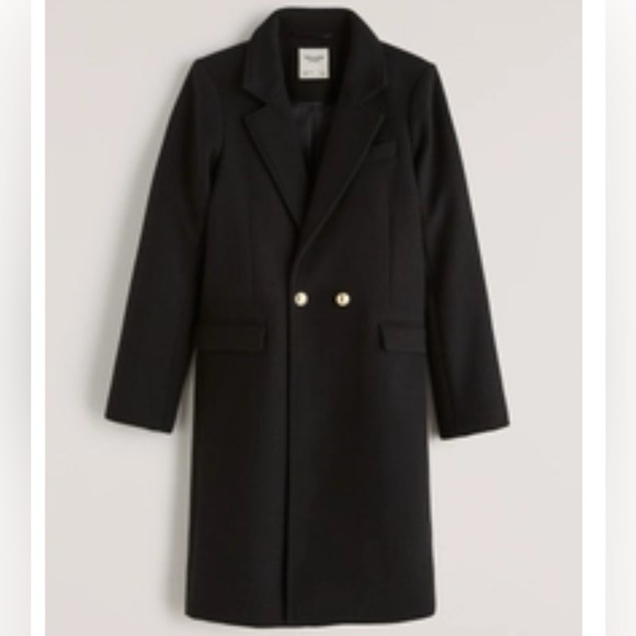 Abercrombie & Fitch Jackets & Blazers - Tailored Wool-Blend Dad Coat